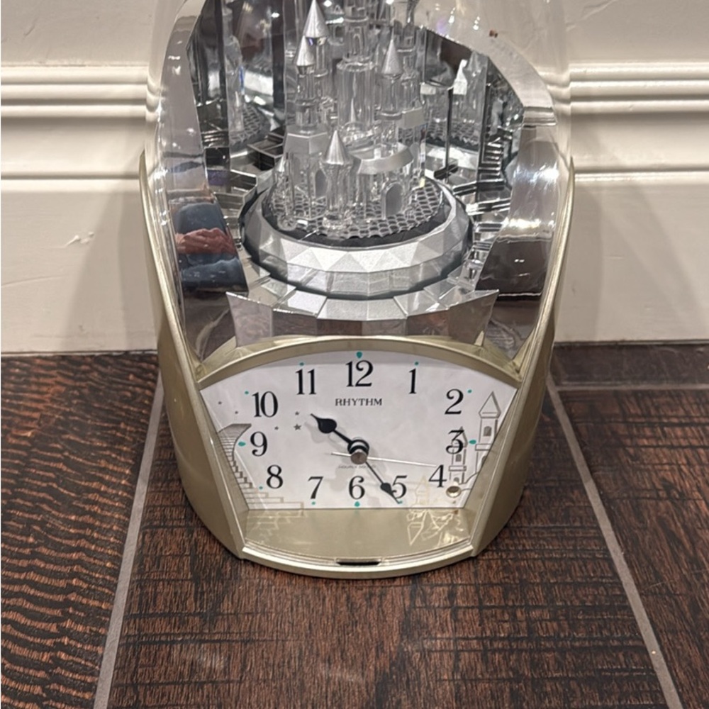 Rhythm Twilight Castle Mantel Clock with Crystal Dome - Picture 3 of 10